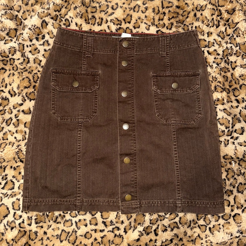 Tommy Hilfiger Brown Button up Skirt